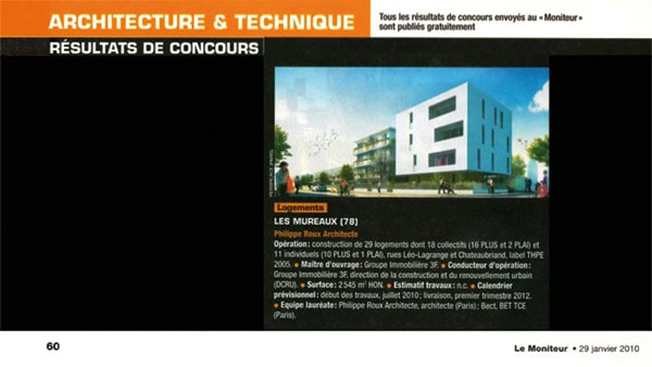 Article publié dans Architectures et Techniques sur la Cité Renault aux Mureaux
