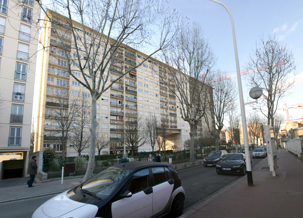 Immeuble avant travaux, vue de la rue Maurice Arnoux